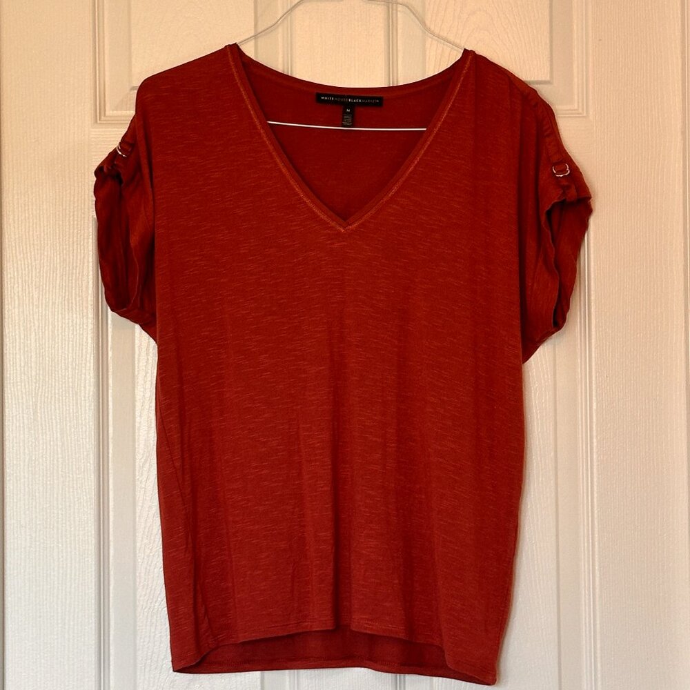 White House Black Market Dark Peach Tee – Size M